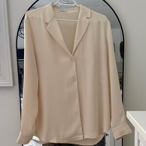 Babaton Light Beige Button Down Shirt